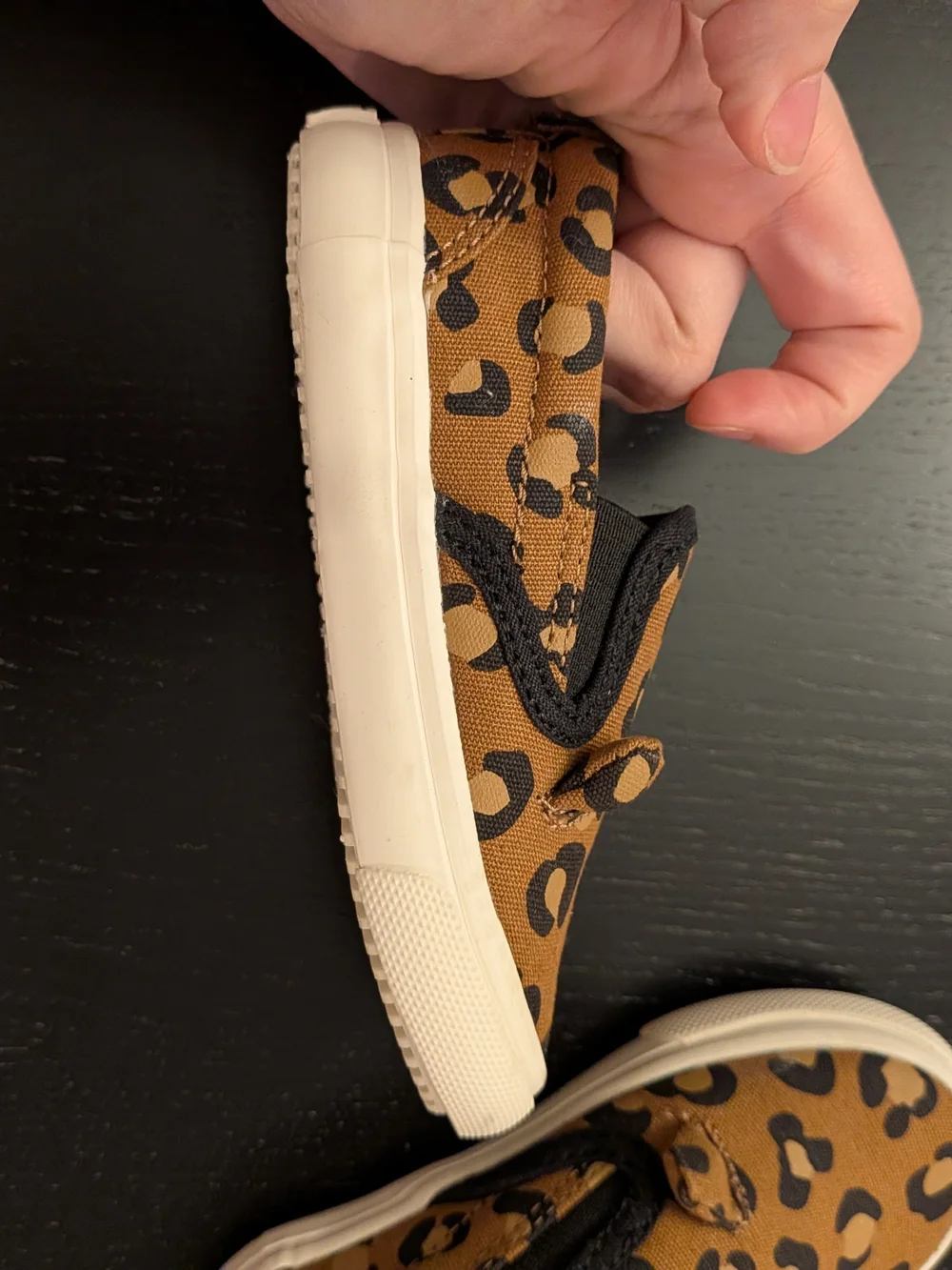Old Navy Kids Leopard-Print Slip-On Sneakers - Brown & Black